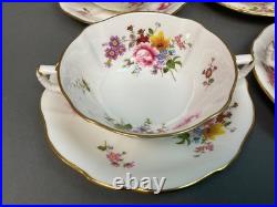 Royal Crown Derby Derby Posies Soup Bowl And Saucer Set Of 4 Bone China England