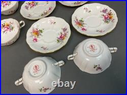 Royal Crown Derby Derby Posies Soup Bowl And Saucer Set Of 4 Bone China England
