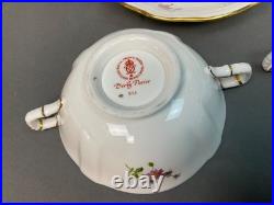 Royal Crown Derby Derby Posies Soup Bowl And Saucer Set Of 4 Bone China England