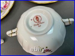Royal Crown Derby Derby Posies Soup Bowl And Saucer Set Of 4 Bone China England