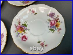 Royal Crown Derby Derby Posies Soup Bowl And Saucer Set Of 4 Bone China England