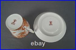 Royal Crown Derby Derby Red Aves Pattern Bone China Breakfast Cup & Saucer C1959