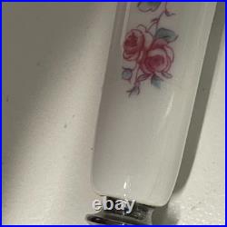 Royal Crown Derby Dessert Knives & Forks- Floral Porcelain Handles Vintage