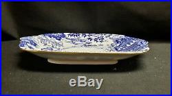 Royal Crown Derby England Blue Mikado Set of 11 Handled Cake / Pastry Plates