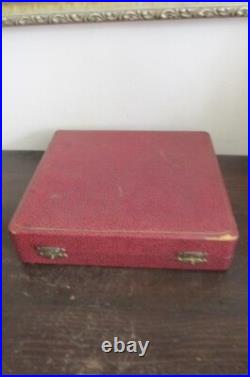 Royal Crown Derby England Fruit Fork & Knife Set Of 12 Porcelain Handles Flowers