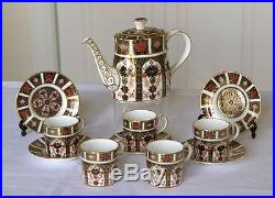 Royal Crown Derby England IMARI Tea Pot, Teacups and Platese