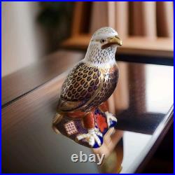 Royal Crown Derby England Imari Paperweight Figurine Bald Eagle