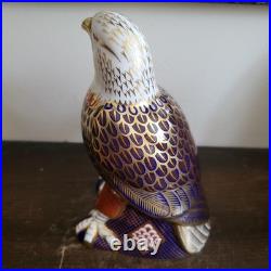 Royal Crown Derby England Imari Paperweight Figurine Bald Eagle
