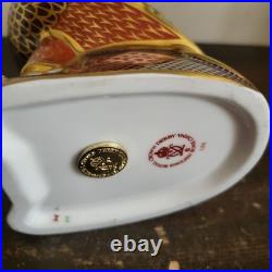 Royal Crown Derby England Imari Paperweight Figurine Bald Eagle