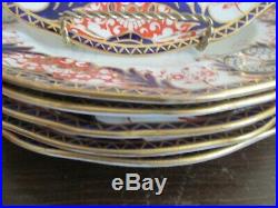 Royal Crown Derby England Imari Pattern 3615 Set Of 6 Dinner Plate 10