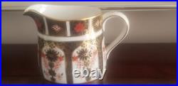 Royal Crown Derby England Old Imari 1128 Bone China Creamer Milk Jug