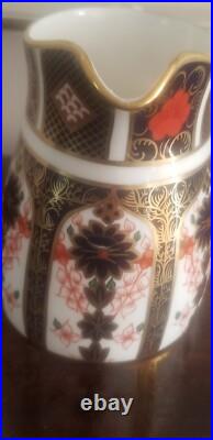 Royal Crown Derby England Old Imari 1128 Bone China Creamer Milk Jug