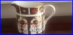 Royal Crown Derby England Old Imari 1128 Bone China Creamer Milk Jug