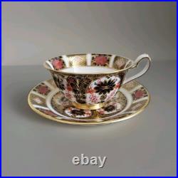 Royal Crown Derby England Old Imari Porcelain Tea Cup And Saucer