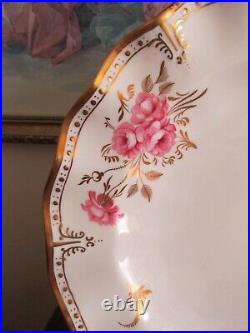 Royal Crown Derby England Porcelain Royal Pinxton Roses Set Of 6 Dinner Plate