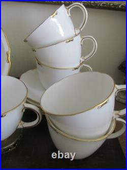 Royal Crown Derby England Regency Set Of 11 Demitasse Cup And Saucer White Gold