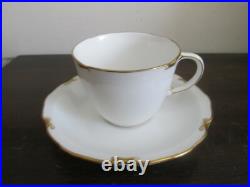 Royal Crown Derby England Regency Set Of 11 Demitasse Cup And Saucer White Gold