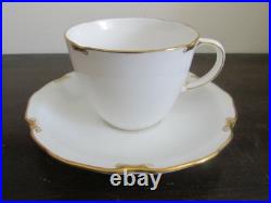 Royal Crown Derby England Regency Set Of 11 Demitasse Cup And Saucer White Gold