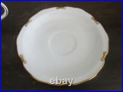 Royal Crown Derby England Regency Set Of 11 Demitasse Cup And Saucer White Gold