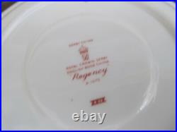 Royal Crown Derby England Regency Set Of 11 Demitasse Cup And Saucer White Gold