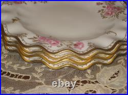 Royal Crown Derby England Royal Pinxton Roses Set Of 4 Dinner Plate