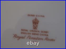 Royal Crown Derby England Royal Pinxton Roses Set Of 4 Dinner Plate