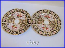 Royal Crown Derby England-Traditional Imari 2451- Set of 2 Dessert Plates 7