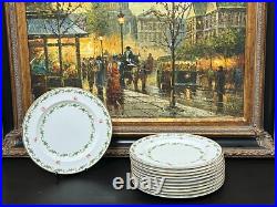 Royal Crown Derby England for Tiffany & Co. Porcelain Salad Plate. 11 Pieces