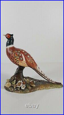 Royal Crown Derby English Bone China Large Pheasant Bird Figurine, Appr. 16cm