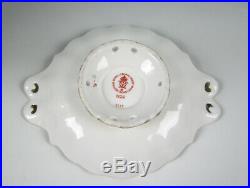 Royal Crown Derby English Porcelain Two Handle Pedestal Dish 1128 Old Imari