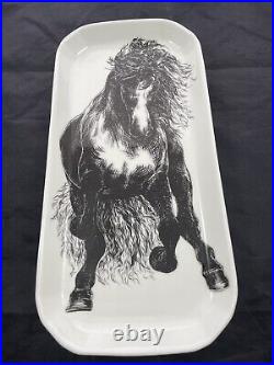 Royal Crown Derby Equus White And Black Full Horse