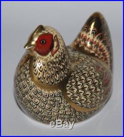 Royal Crown Derby Farmyard Hen Paperweight Box/Certificate/Signed vgc