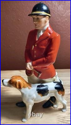 Royal Crown Derby Figurine Huntsman With Dog 1950's Mint
