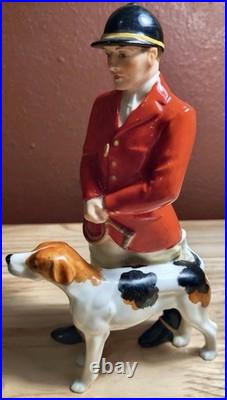 Royal Crown Derby Figurine Huntsman With Dog 1950's Mint