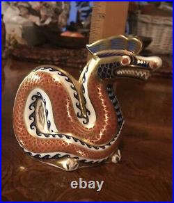 Royal Crown Derby Fine Bone China Mystic Dragon Figurine Paperweight Excellent