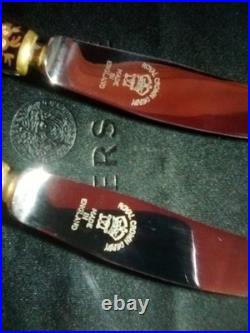 Royal Crown Derby Fine China Knife Set (6) Lavish Cherry blossom design