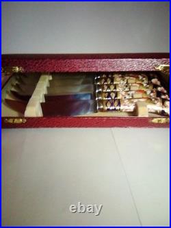 Royal Crown Derby Fine China Knife Set (6) Lavish Cherry blossom design