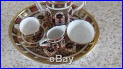 Royal Crown Derby First Quality Imari 1128 Miniature Tea Set On Tray