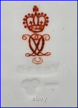 Royal Crown Derby Floral Decorated Cabinet Plate with Gold & Jewels 1884, 8 3/4