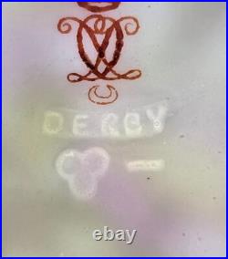 Royal Crown Derby Floral Decorated Cabinet Plate with Gold & Jewels 1884, 8 3/4