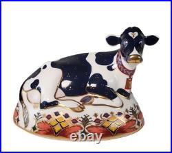 Royal Crown Derby Friesian Cow Buttercup 2001 Fine Bone China Paperweight