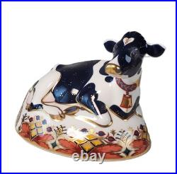 Royal Crown Derby Friesian Cow Buttercup 2001 Fine Bone China Paperweight