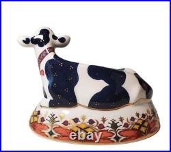 Royal Crown Derby Friesian Cow Buttercup 2001 Fine Bone China Paperweight