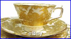 Royal Crown Derby GOLD AVES 6pc Place Setting Dinner Salad Bread Soup Cup Saucer