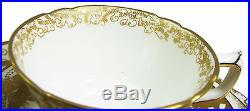 Royal Crown Derby GOLD AVES 6pc Place Setting Dinner Salad Bread Soup Cup Saucer