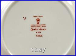 Royal Crown Derby GOLD AVES GOLD RIM Dessert Bread and Butter Plate RARE