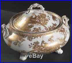 Royal Crown Derby GOLD AVES Round Covered Vegetable Bowl 543435
