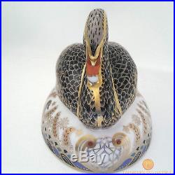 Royal Crown Derby GOLDEN JUBILEE BLACK SWAN Paperweight Ltd Ed 2002 Boxed + COA