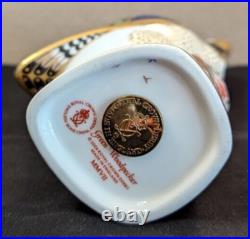 Royal Crown Derby GREEN WOODPECKER Paperweight w Gold Stopper & Original Box