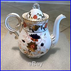 Royal Crown Derby Gadroon Rose Porcelain Tea Pot A962